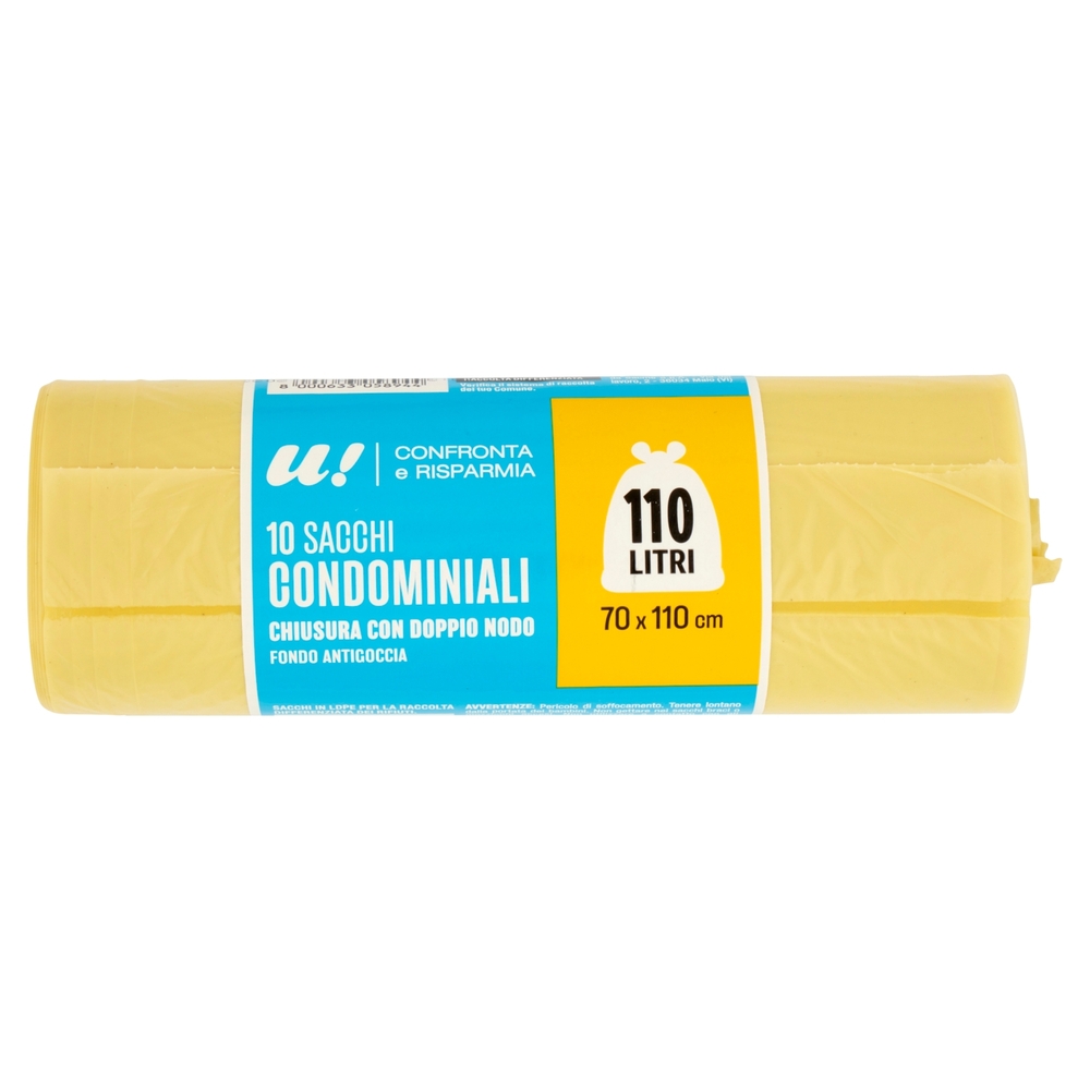 10 Sacchi Condominiali Gialli 110 Litri U! Confronta e Risparmia